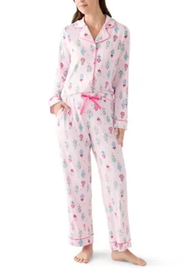 Women's Plaid Notch Pajama Set