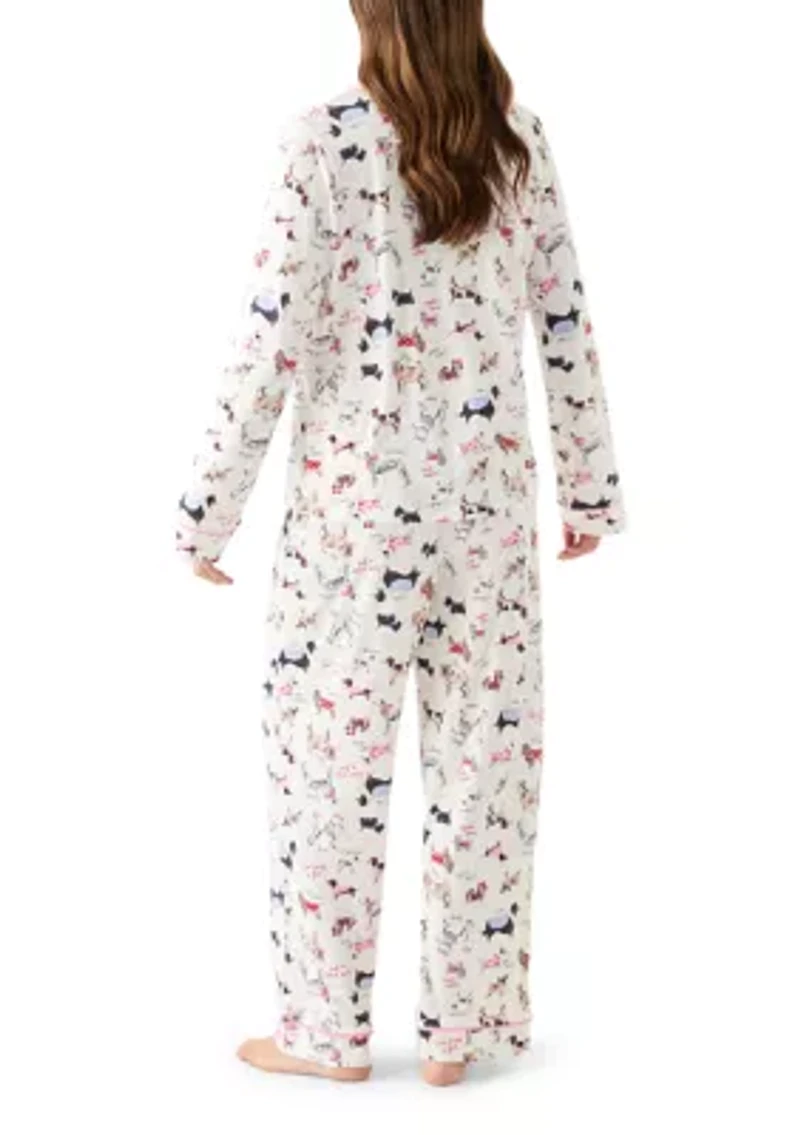 Women's Plaid Notch Pajama Set