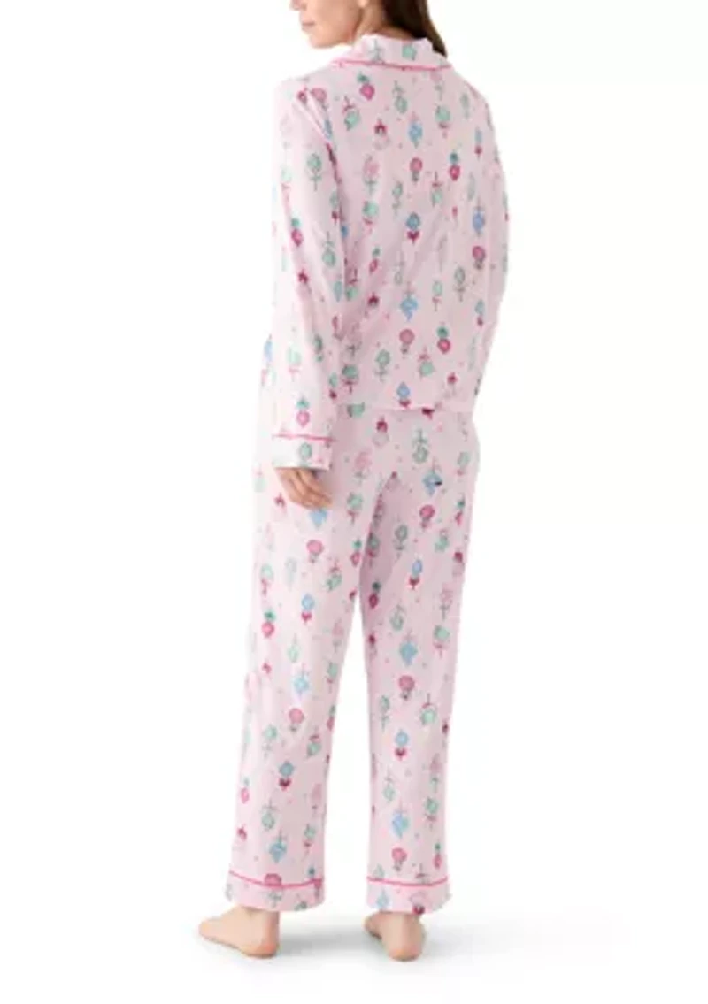 Women's Plaid Notch Pajama Set