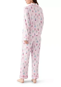 Women's Plaid Notch Pajama Set
