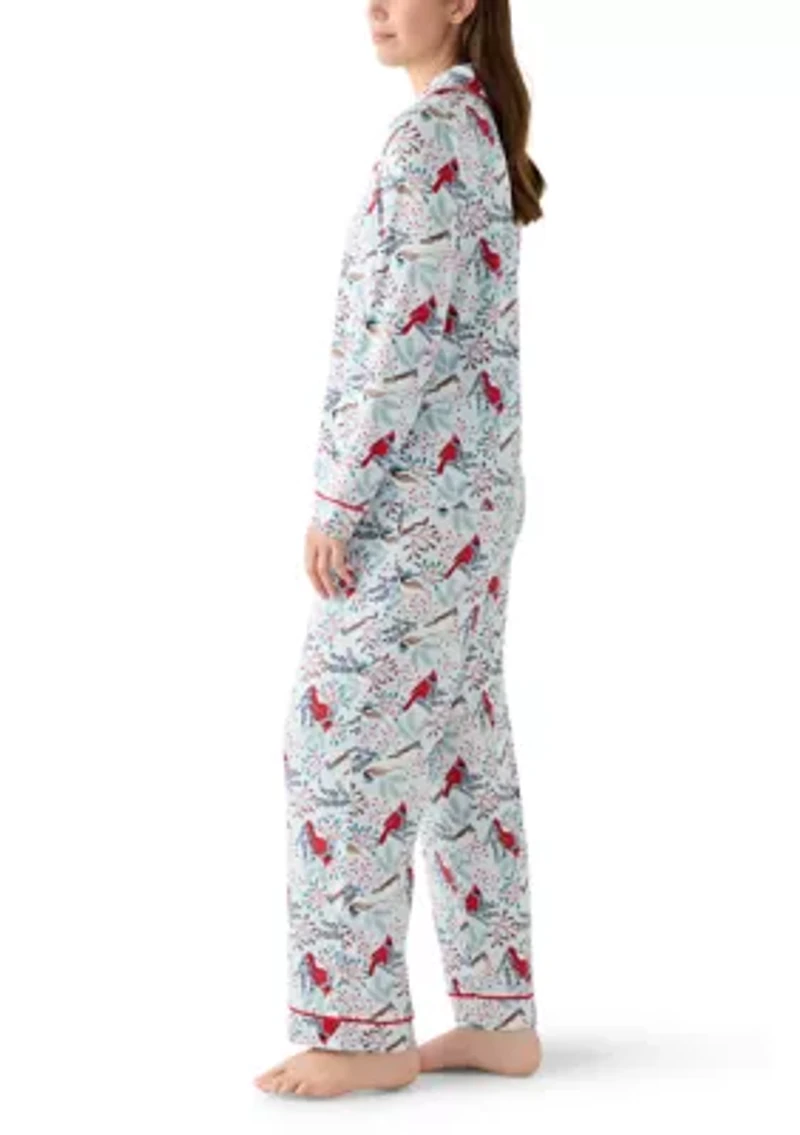 Women's Plaid Notch Pajama Set