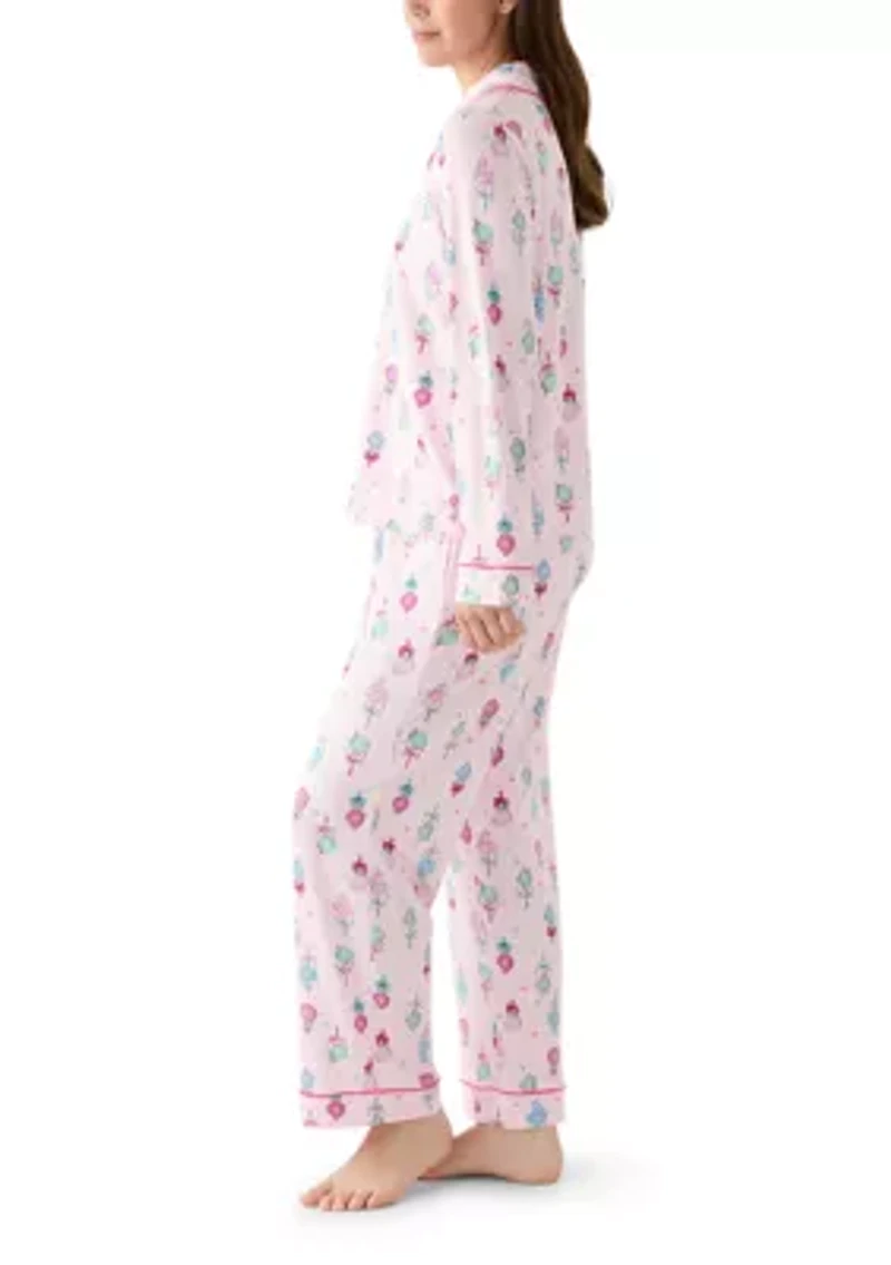 Women's Plaid Notch Pajama Set