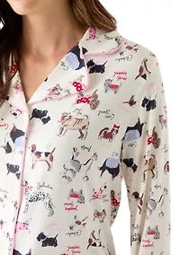 Women's Plaid Notch Pajama Set