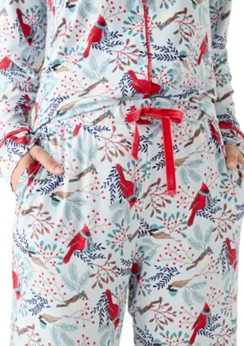 Women's Plaid Notch Pajama Set