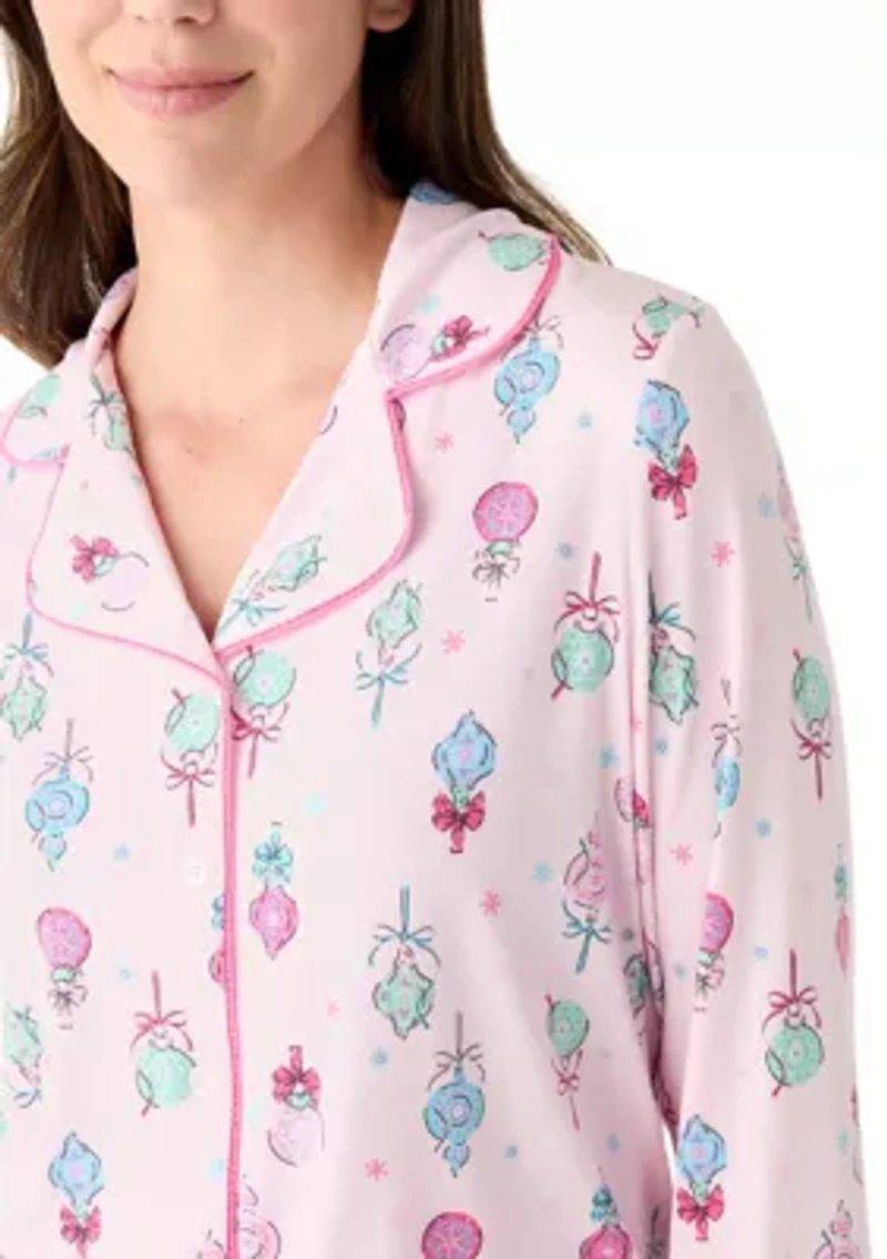 Women's Plaid Notch Pajama Set