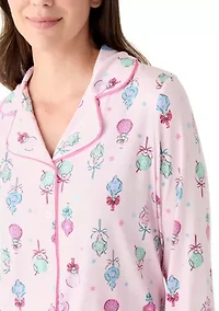 Women's Plaid Notch Pajama Set