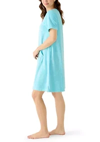 Women's Terry Embossed Zip Robe