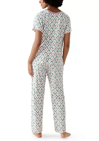 Women's Short Slim Ribbed Trim Set