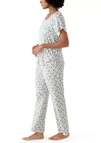 Women's Short Slim Ribbed Trim Set