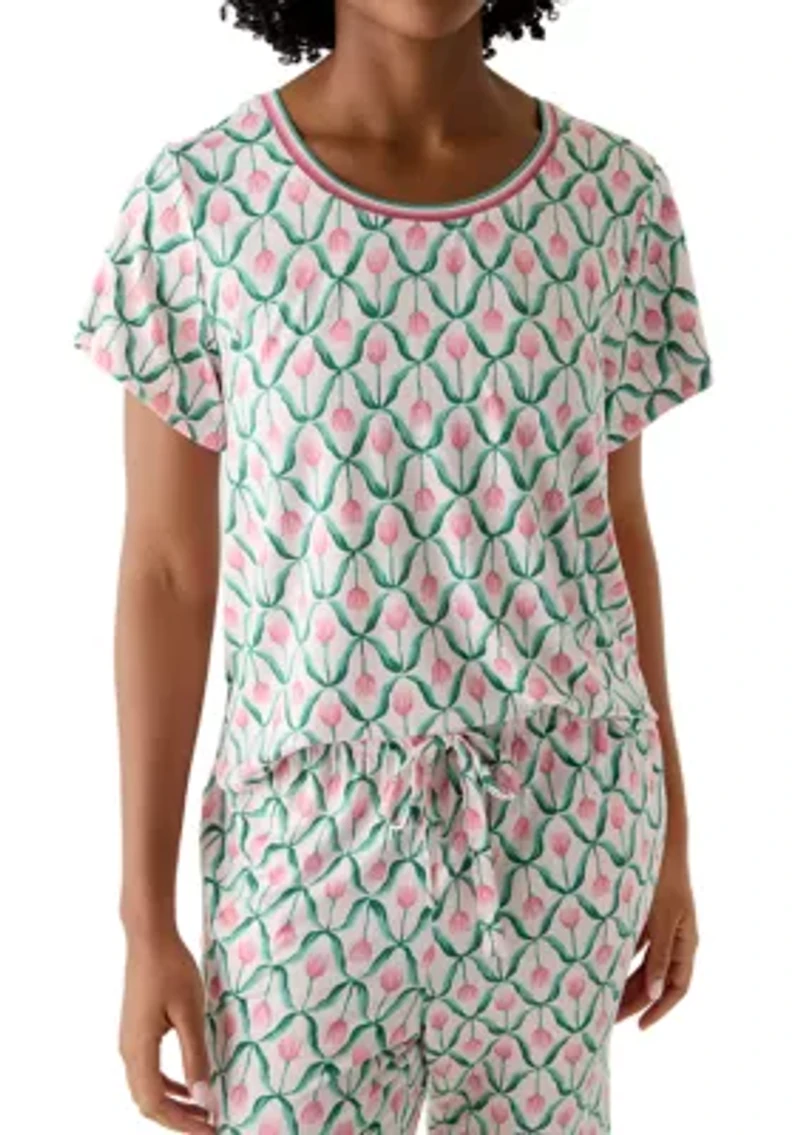 Women's Short Slim Ribbed Trim Set