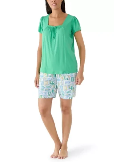 Women's Short Sleeve Bermuda Sleep Set