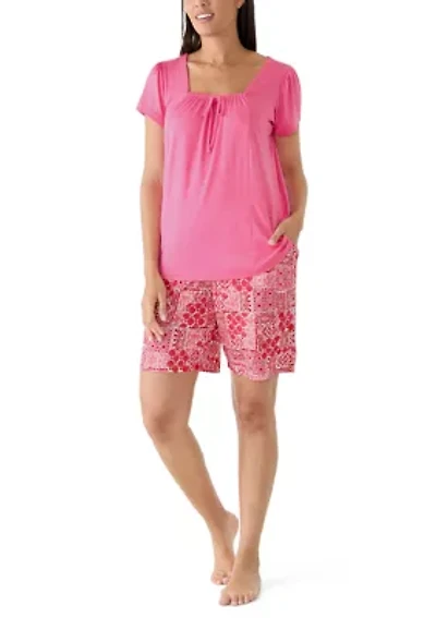 Women's Short Sleeve Bermuda Sleep Set