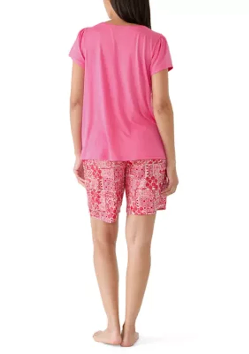 Women's Short Sleeve Bermuda Sleep Set