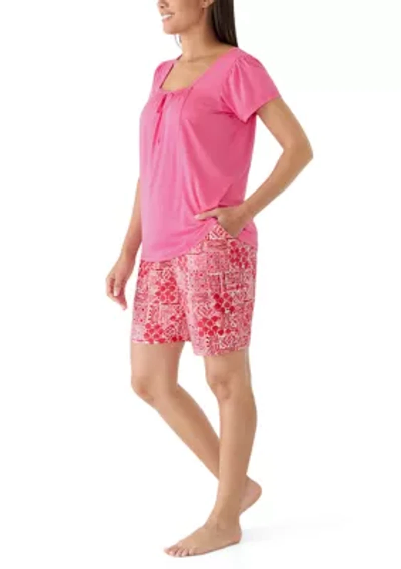 Women's Short Sleeve Bermuda Sleep Set