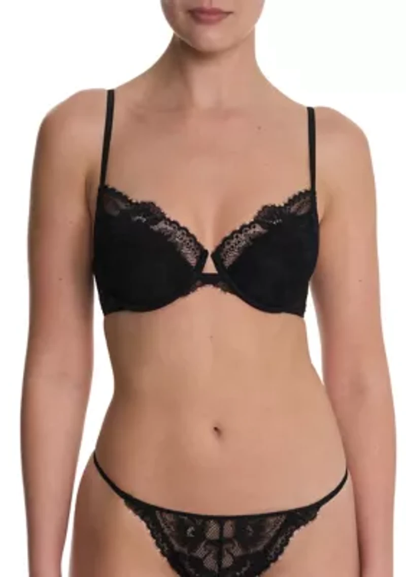 Fleur Padded Underwire Lace Demi Bra