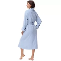 Women's cotton terry bathrobe with Belt and cuff trim