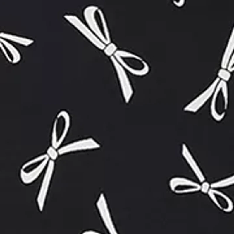 Women's Bow Print Shirt and Shorts Pajama Set