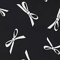 Women's Bow Print Shirt and Shorts Pajama Set