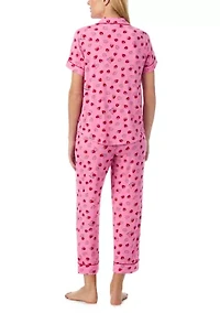 Cropped Notch Pajama Set