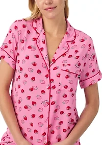 Cropped Notch Pajama Set