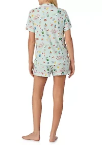 Women's Shirt and Shorts Pajama Set