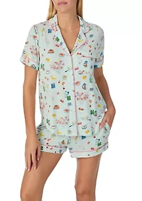 Women's Shirt and Shorts Pajama Set