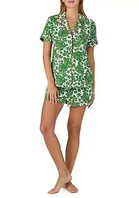 Women's Print Pajama Shorts Set