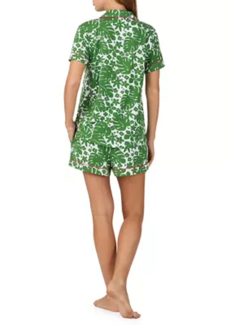 Women's Print Pajama Shorts Set