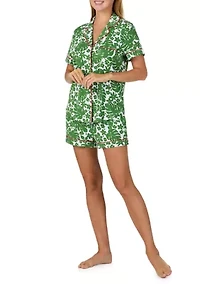 Women's Print Pajama Shorts Set