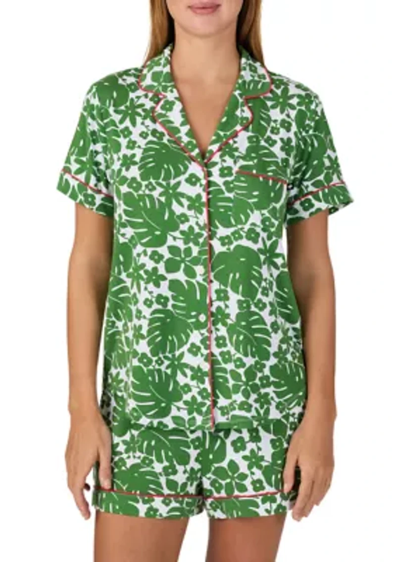 Women's Print Pajama Shorts Set