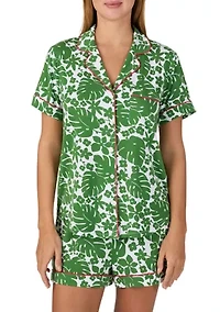 Women's Print Pajama Shorts Set