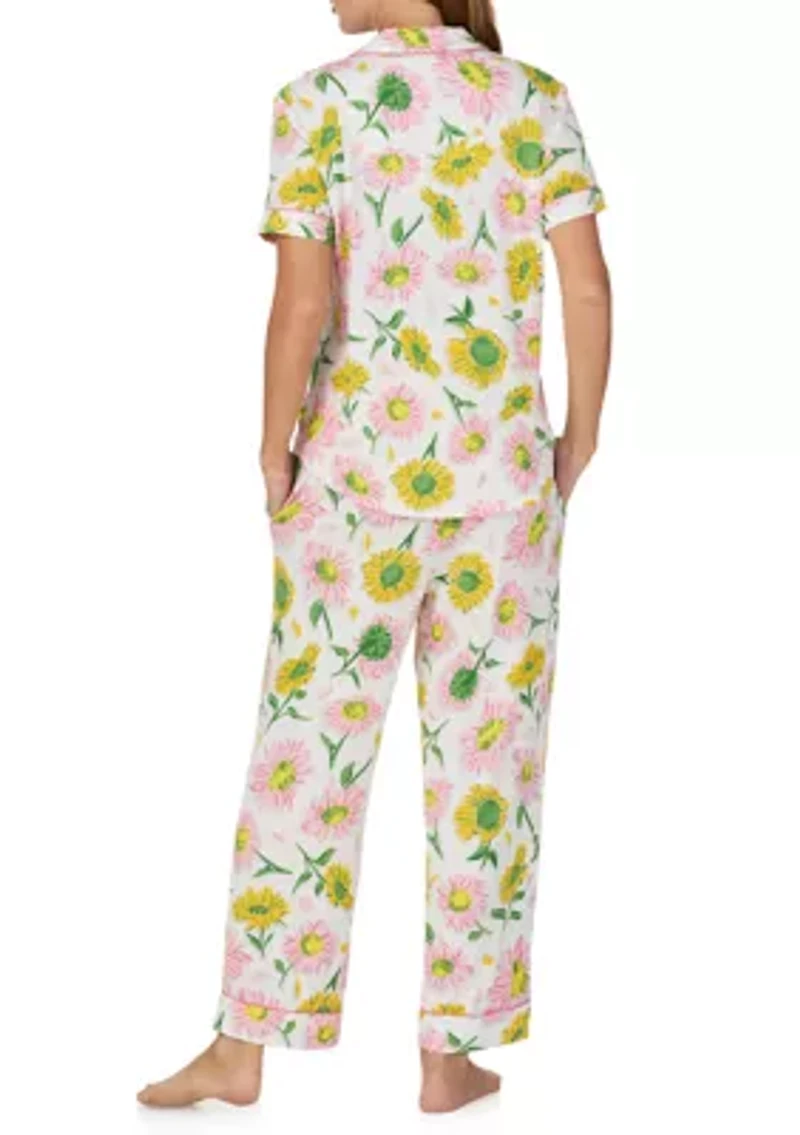 Floral Shirt and Pants Pajama Set