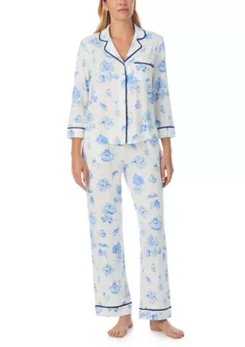 Women's Printed Knit Pajama Set