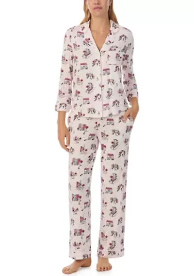 Women's Printed Knit Pajama Set