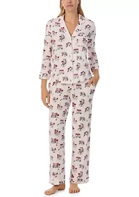 Women's Printed Knit Pajama Set