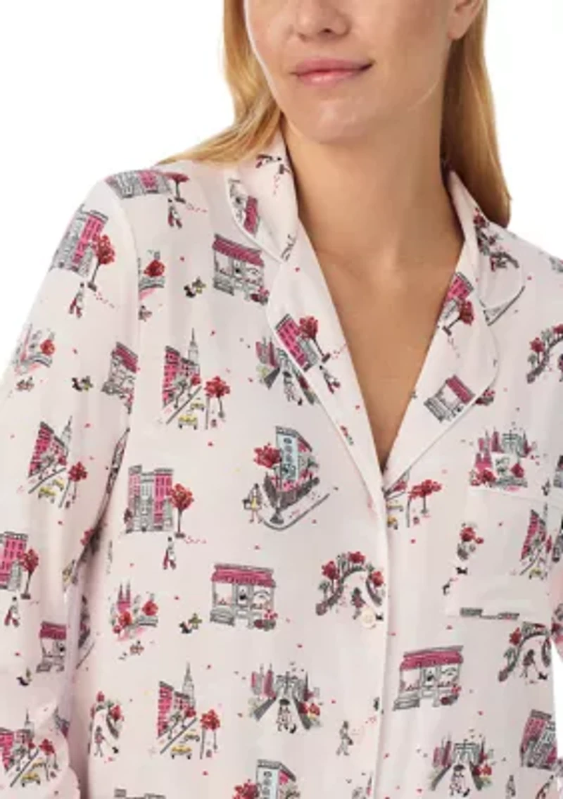Women's Printed Knit Pajama Set