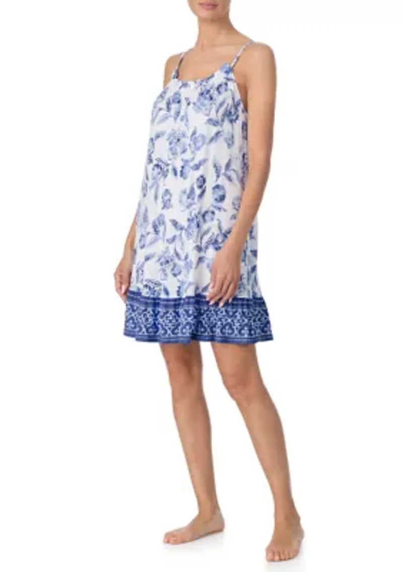 Women's Sleeveless Strappy Short Sleepdress
