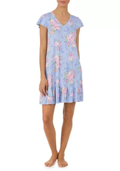 Women's Cap Sleeve Short Sleep Dress