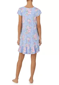 Women's Cap Sleeve Short Sleep Dress