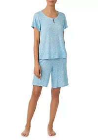 Women's Shirt and Shorts Pajama Bermuda Set