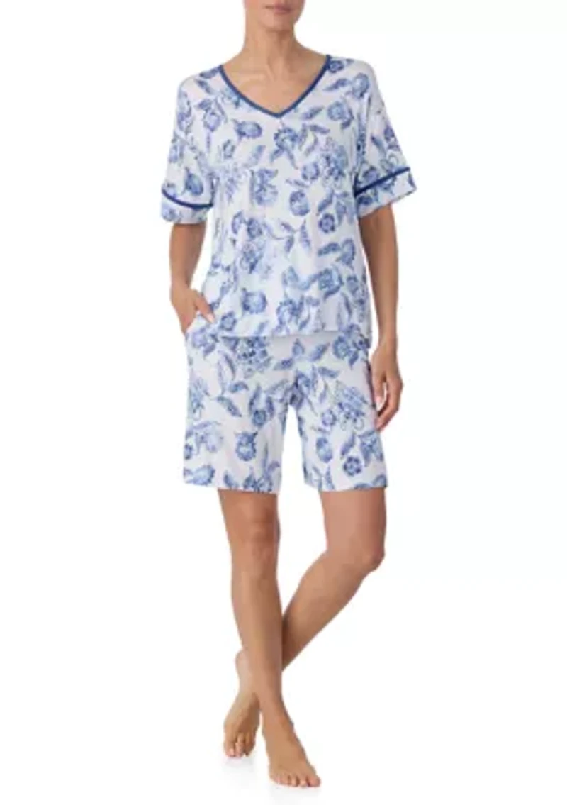 Men's Short Sleeve Bermuda Shorts Set