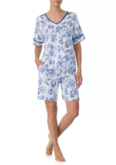 Men's Short Sleeve Bermuda Shorts Set