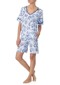 Men's Short Sleeve Bermuda Shorts Set
