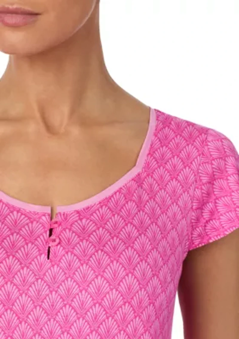 Women's Short Sleeve Top and Pant Pajama Set