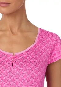 Women's Short Sleeve Top and Pant Pajama Set