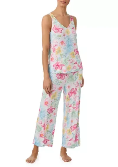 Women's Tank Top and Cropped Pants Pajama Set