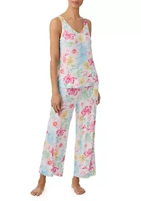 Women's Tank Top and Cropped Pants Pajama Set