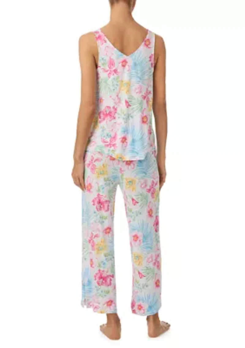 Women's Tank Top and Cropped Pants Pajama Set