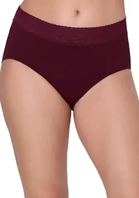 Modern Seamless Lace Trim Brief Underwear