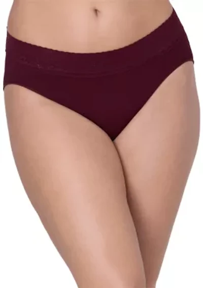 Modern Seamless Lace Trim High Cut Underwear